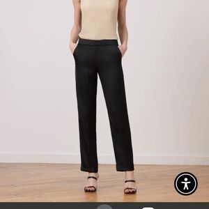 Avenue Montaigne Charcoal Gray Straight-Leg Stretchy Ankle Pants Size 8